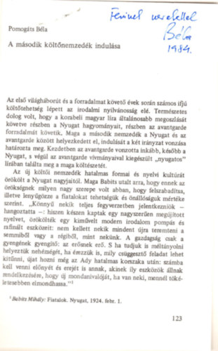 A m�sodik k�lt�nemzed�k indul�sa - dedik�lt,  K�l�nlenyomat