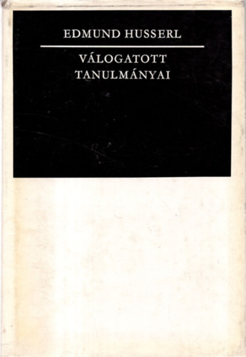 Edmund Husserl v�logatott tanulm�nyai