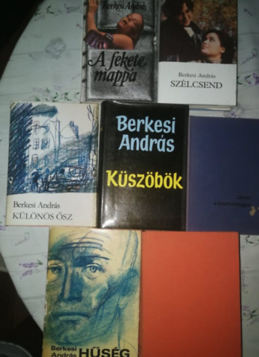 7 db Berkesi András regény:Szélcsend, A fekete mappa, Játék tisztességgel, Küszöbök, Különös ősz, Siratófal, Hűség
