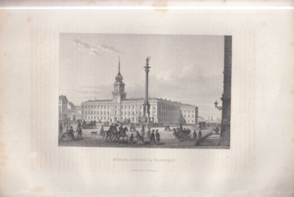 A Vars�i Kir�lyi Palota l�tk�pe - eredeti litogr�fia (metszet)