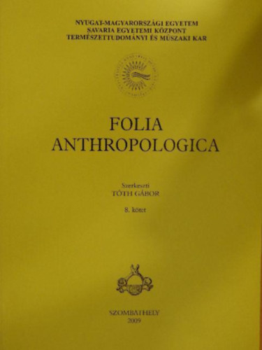 Folia Anthropologica 8. ktet