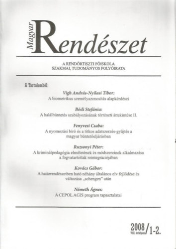Magyar Rendszet 2008/VIII. 1-2.