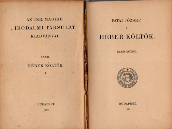 Hber kltk - els ktet
