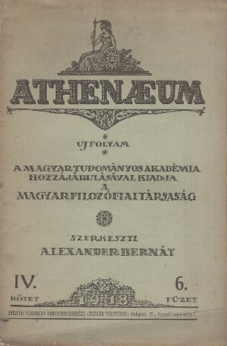 Athenaeum Uj Folyam IV. ktet 6. fzet