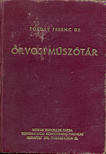 Orvosi m�sz�t�r (Torday)