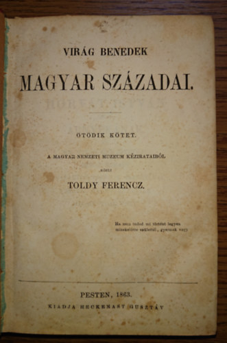 Magyar szzadai - tdik ktet