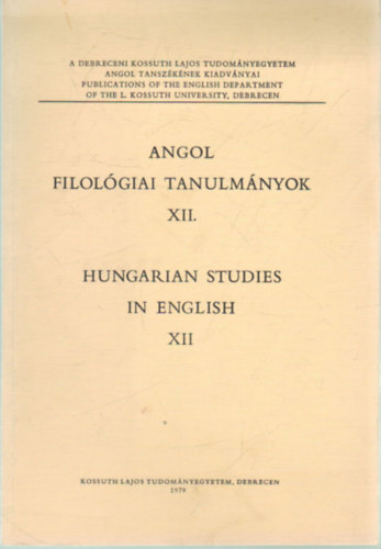 Angol filolgiai tanulmnyok XII.