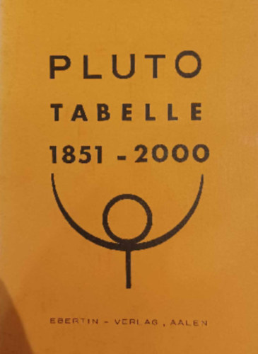 Pluto Tabelle 1851-2000