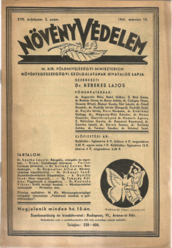 Nvnyvdelem XVII. vfolyam 3. szm - 1941. mrcius 15.