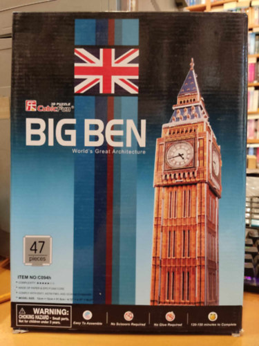 Big Ben World's Great Architecture 47 pieces item no: C094h (3D puzzle)