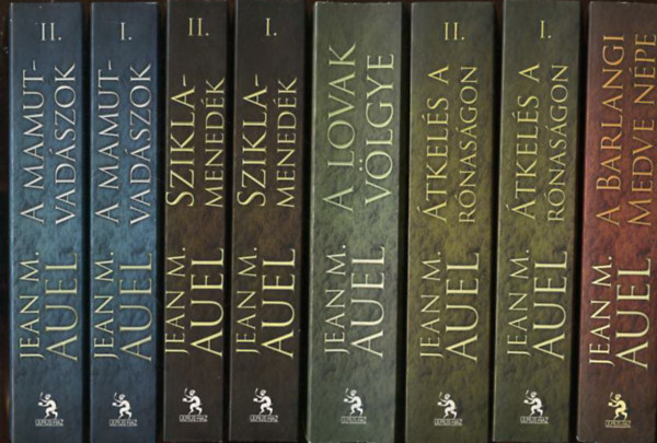 A F�ld gyermekei sorozat I-V. (8 db k�nyv) / A barlangi medve n�pe, A lovak v�lgye, A mamutvad�szok I-II., �tkel�s a r�nas�gon I-II., Sziklamened�k I-II.
