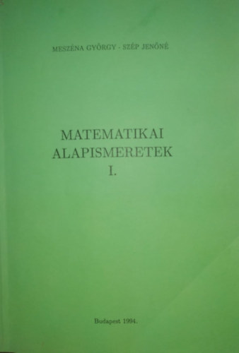 Matematikai alapismeretek I.