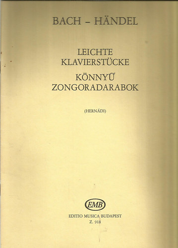 Bach-Hndel knny zongoradarabok - Leichte Klavierstcke
