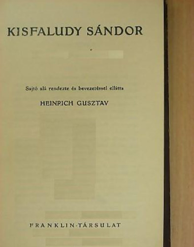 Kisfaludy Sndor - Regk