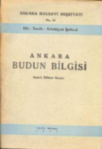 Hamit Ko�ay - Ankara budun bilgisi