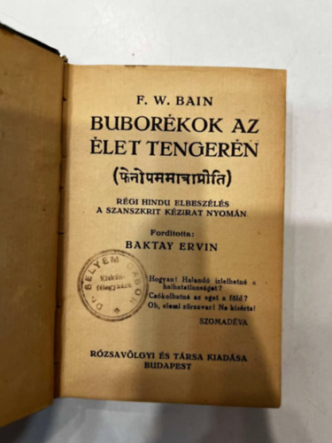 Buborkok az let tengern