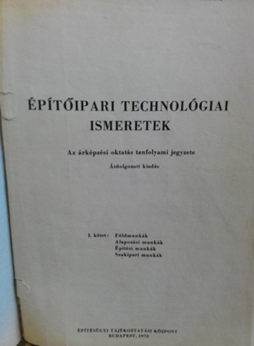 �p�t�ipari technol�giai ismeretek
