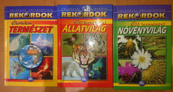 3 ktet a Fldrajzi Enciklopdia - Rekordok cm sorozatbl: lettelen termszet, Nvnyvilg, llatvilg
