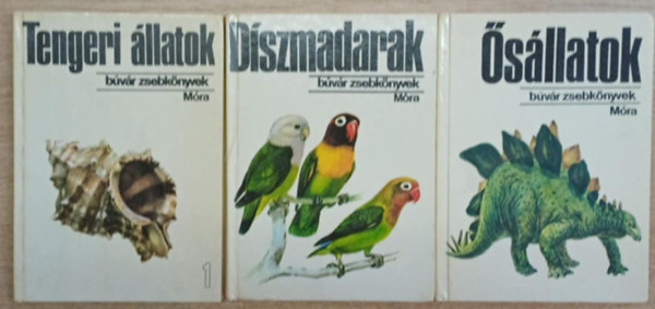 3 db a Bvr Zsebknyvek sorozatbl: Tengeri llatok - Dszmadarak - sllatok