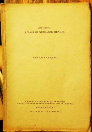 A magyar npdalok rendje