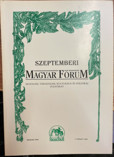 Szeptemberi Magyar Frum - irodalmi, trsadalmi, kulturlis s politikai folyirat