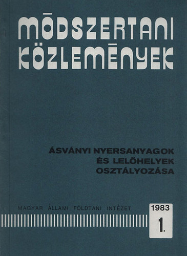 Mdszertani kzlemnyek 1983/1.- svnyi nyersanyagok s lelhelyek osztlyozsa