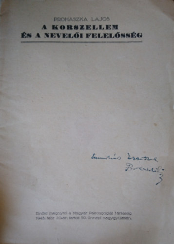 A korszellem s a neveli felelssg