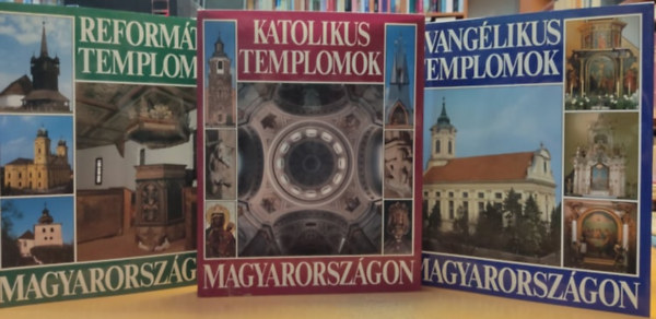 3 db. ptszeti album (Reformtus templomok Magyarorszgon + Evanglikus templomok Magyarorszgon + Katolikus templomok Magyarorszgon)