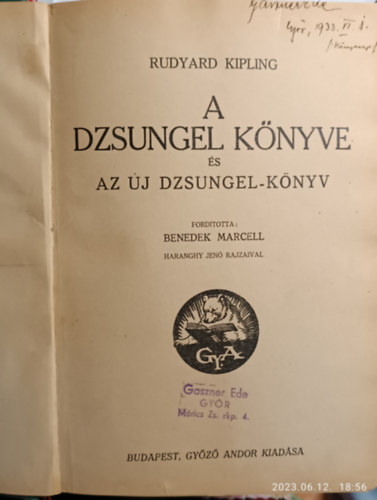 A dzsungel knyve s az j dzsungel-knyv (Haranghy Jen rajzaival)