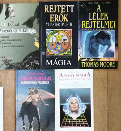 5db boszork�nys�ggal, m�gi�val kapcsolatos k�nyv - M�gia �s toxikol�gia, Rejtett er�k, A l�lek rejtelmei, Szerelmi var�zsl�s, bozork�nyos praktik�k, A nagy m�gia dogm�ja �s ritu�l�ja