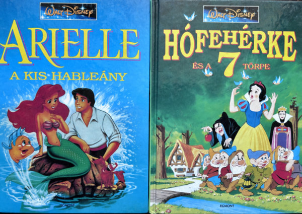 2 db Diseny bet�s k�nyv: A - H�feh�rke �s a 7 t�rpe + B - Arielle a kis hable�ny