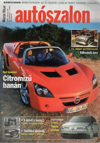 Tar Andr�s  (szerk.) - Aut�szalon 2001. m�rcius 28. VIII. �vf. 1. sz�m