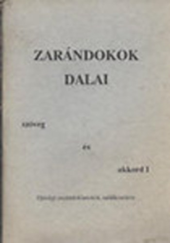 Zarndokok dalai - szveg s akkord I.