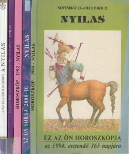 5 db. Nyilas horoszk�pos k�nyv