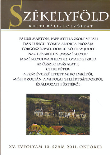 Sz�kelyf�ld - kultur�lis foly�irat - XV.�vf. 10. sz�m. 2011. okt�ber