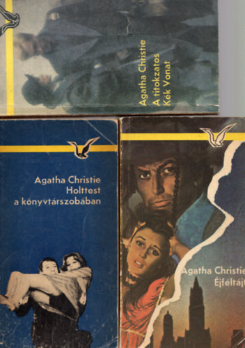 Agatha Christie - 3 dkk vontb Agatha Christie knyv ( jfltjt + Holtest a knyvtrszobban + A titokzatos kk vonat )