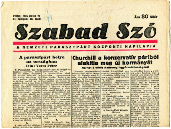 Szabad sz 47. vfolyam, 48. szm