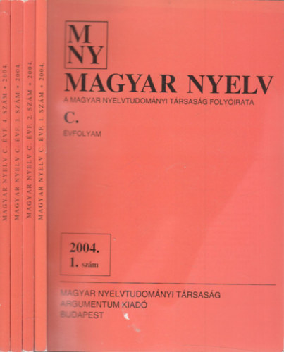 Magyar Nyelv (2004. teljes vfolyam, 4 ktetben, lapszmonknt)