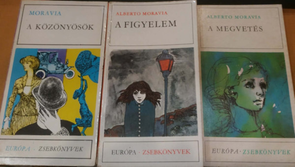 Alberto Moravia - 3 db Alberto Moravia: A figyelem + A k�z�ny�s�k + A megvet�s