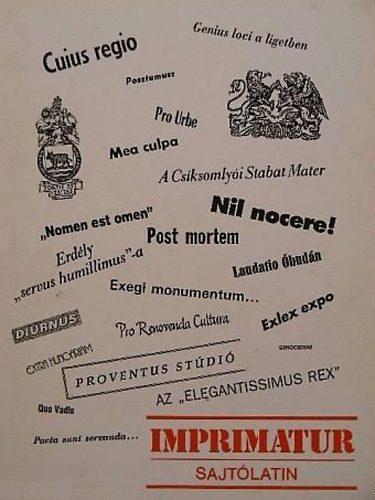 Imprimatur - Sajt�latin