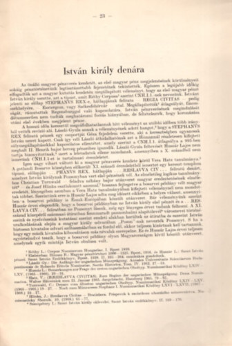 Istvn kirly denra - Klnlenyomat