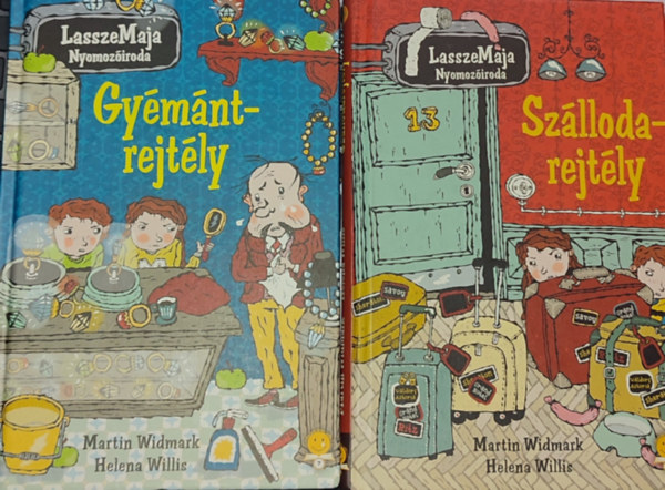 2db k�nyv a LasszeMaja nyomoz�iroda sorozatb�l - Martin Widmark-Helena Willis-Sz�llodarejt�ly; Gy�m�ntrejt�ly