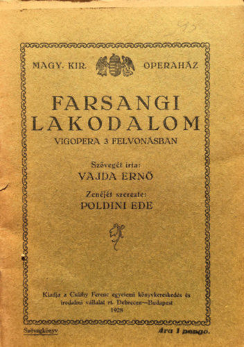 Poldini Ede Ern Vajda - Farsangi lakodalom