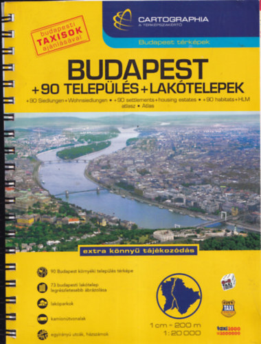 Budapest + 90 telepls + laktelepek 1:20000