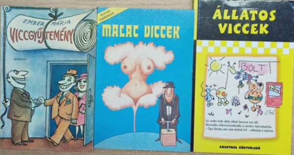 3 db vicc knyv: llatos viccek + Malac viccek + Viccgyjtemny