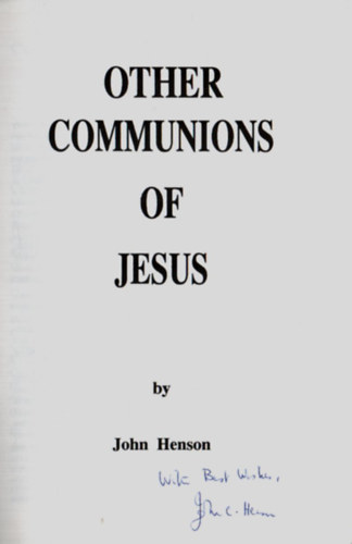Other Communions of Jesus. - Dediklt.