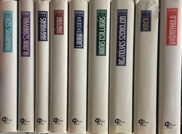 9 db Katherine Stone: Gy�ngyhold + Ikrek + Rejt�lyes szerelem + Hamis csillog�s + Laura + V�gyak + Ragyog�s + �lmok sz�rny�n + Mag�nyos sz�v