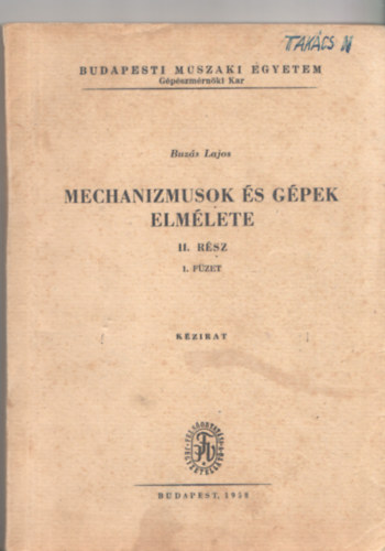 Mechanizmusok �s g�pek elm�lete I-II. r�sz