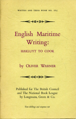 Englis Maritime Writing: Hakluyt to cook