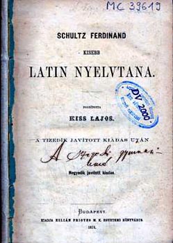 Schultz Ferdinand kisebb Latin nyelvtana